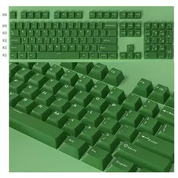 Колпачки клавиш из материала PBT, 126 клавиш, набор двухцветных инжекционных колпачков, подходит для механических клавиатур 7
