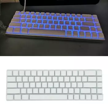 Колпачки клавиш PBT 68Keys Minimalist White Blank Keycap Dye Subbed Keycap для AK680 RK68 DK68 Layouts Keyboards