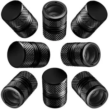 Колпачки ниппелей шин для автомобильных шин, колпачки для воздуха, 8 штук, коррозионностойкий сплав премиум-класса, герметичные, универсальные для внедорожника, грузовика, мотоцикла, велосипеда, черные 8-pack чёрный