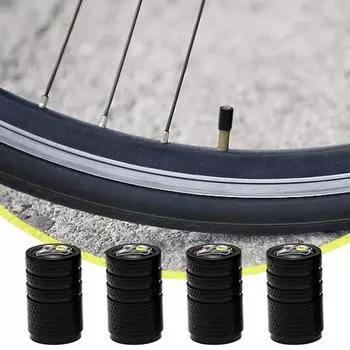 Колпачки штока клапана Уплотнитель для воздуха в шинах Алюминиевый сплав 4 шт. Колпачки для воздуха в шинах Колпачки штока в шинах Колпачки для воздушных клапанов Герметичные, легко устанавливаются CHINA