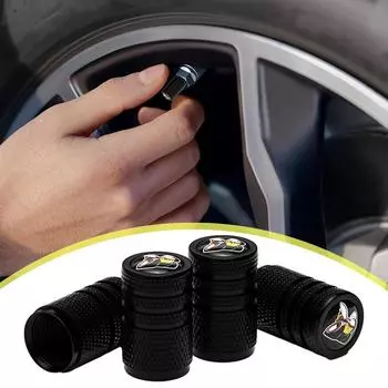Колпачки штока клапана Уплотнитель для воздуха в шинах Алюминиевый сплав 4 шт. Колпачки для воздуха в шинах Колпачки штока в шинах Колпачки для воздушных клапанов Герметичные, легко устанавливаются CHINA