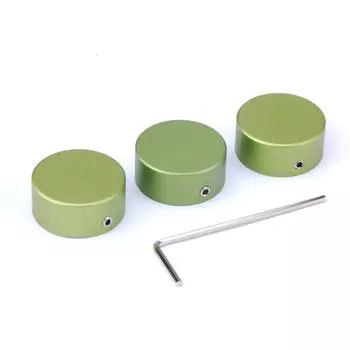 Колпачок для гитарного эффекта, ножной переключатель, колпачок, фиксируется 3 винтами, в комплект входит гаечный ключ, 3 шт./комплект (зеленый)