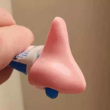 Колпачок для зубной пасты Yousheng Nose, многоразовый выдавливатель тюбика зубной пасты, дозатор зубной пасты в форме носа, подарок для друзей семьи розовый