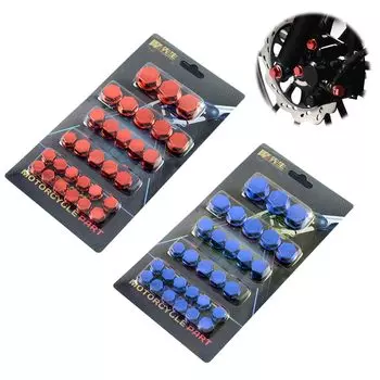 Колпачок гайки колеса, колпачок гайки колеса, гайки колеса, 60 шт., красные и синие, декоративные, общего назначения, для мотоцикла, гайка для мотоцикла, колпачок болта мотоцикла