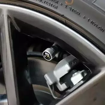 Колпачок клапана шины автомобиля Little Bee, алюминиевый сплав, крышка сердечника клапана, американская масляная форсунка, автомобиль, мотоцикл, электромобиль, универсальный, Highland 10x6x1cm чёрный