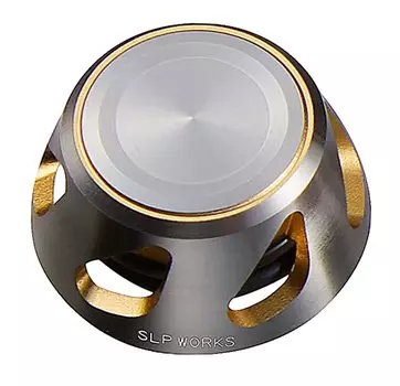 Колпачок ручки спиннинга Daiwa Slp Works 22 SLPW S, серебристый/золотой