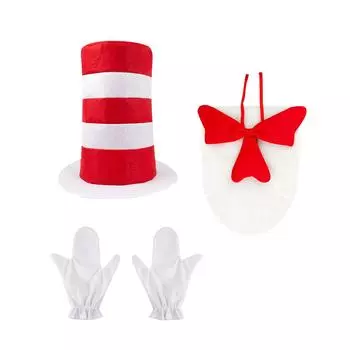 Колпак для вечеринки по случаю дня рождения, реквизит для маскарада и косплея, высокая красная шляпа в полоску One Size