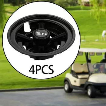 Колпаки для колес гольф-каров для легкой установки и защиты чёрный