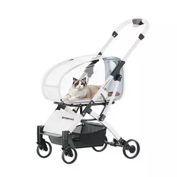 Коляска для домашних животных, легкая, складная и съемная, алюминиевая рама, транспортное средство для маленьких и средних собак, кошек и котов розовый