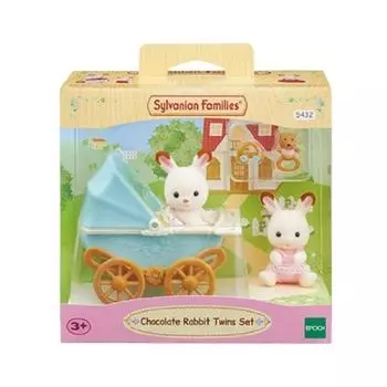 Коляска и близнецы Sylvanian Chocolate Rabbit (5432), Популярная в Корее семья Sylvanian