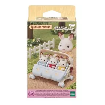 Коляска Sylvanian Triples (5533), Популярная в Корее семья Sylvanian