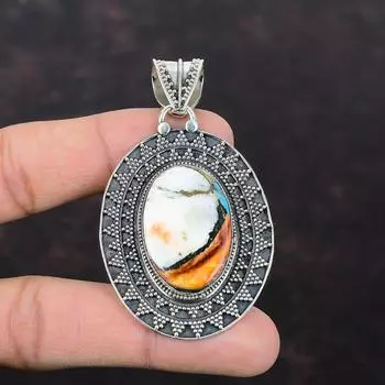 Колючая устрица, медная бирюзовая подвеска, новые ювелирные изделия ручной работы, подвеска из стерлингового серебра 925 пробы, ювелирные изделия из драгоценных камней, винтажная подвеска, подарок для женщин