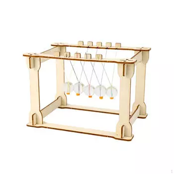 Колыбель Ньютона DIY Научный эксперимент Игрушка Стол Детский набор для творчества Сборка из дерева