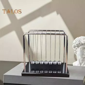 Колыбель Ньютона, маятниковое украшение с 7 балансировочными шарами, черная основа, забавная научная физика, обучение, обучающая игрушка для офиса, дома, рабочего стола