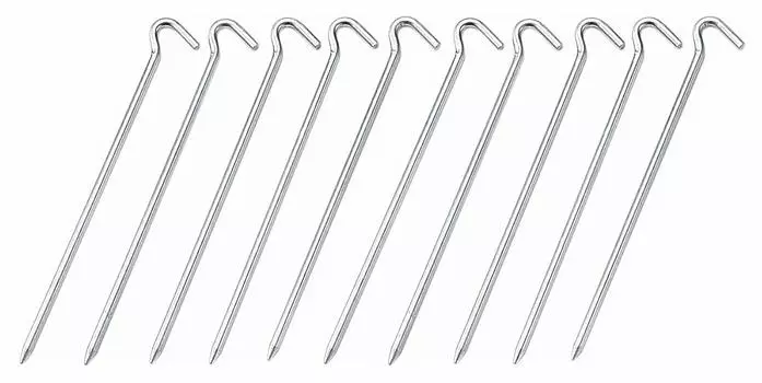 Колышек CAPTAIN STAG [26,5 см, набор из 10 шт.] Детали брезента Круглый стальной колышек UZ-13164
