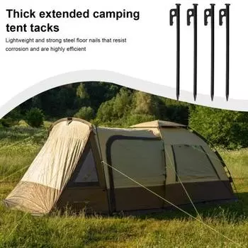 Колышек для гвоздей для палатки с крючком, дизайн с острым наконечником, нержавеющий, устойчивый к коррозии, широко используемый садовый колышек, кемпинговый колышек M
