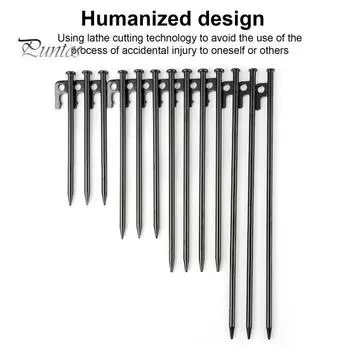 Колышек для гвоздей для палатки с крючком, дизайн с острым наконечником, нержавеющий, устойчивый к коррозии, широко используемый садовый колышек, кемпинговый колышек M