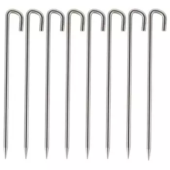 Колышек из нержавеющей стали Soomloom для крепления палаток и колышек для кемпинга, 8 шт., брезент, 20 см/25 см, инструменты, набор, шт./16