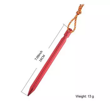 Колышки для палатки 18 см, алюминиевые колышки для палатки, гвозди со светоотражающей веревкой, оборудование для кемпинга и пешего туризма, аксессуары для палаток