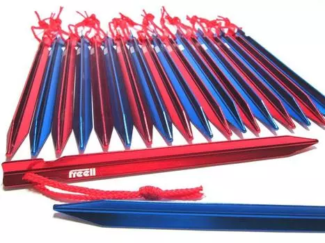 Колышки для палаток Можно также использовать на твердой земле. Легкий дюралюминиевый Y-образный колышек 2 цвета 18 см Набор [Freell]! 20… синий