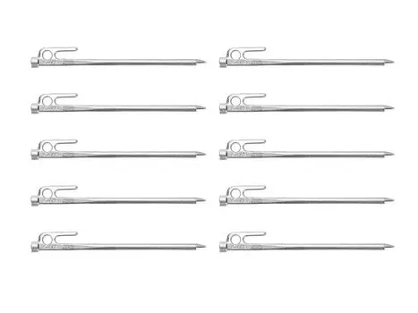 Колышки Snow Peak Pegs 65th Anniversary Limited Chrome Solid Stake 20 шт. Набор из 10 шт. для установки палатки R-122-2-C серебряный