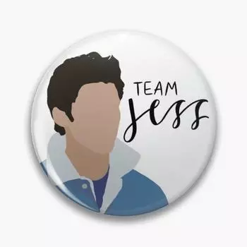 Команда Джесс, персонализируемая мягкая пуговица, брошь на лацкане, подарок, декор для шляпы, креативный воротник, милый женский значок любовника, металлические украшения