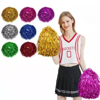 Команда поддержки с помпонами, мяч, руки для черлидинга, цветок, рукопожатие, игры для черлидинга, товары для праздника на день рождения, свадьбу Flat handle type