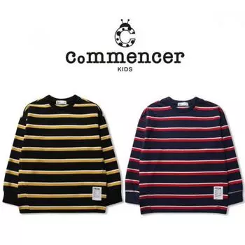 [команс] Детская футболка в полоску S Ye Yellow/100