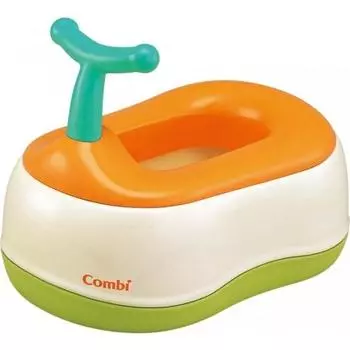 Комби-туалет для обучения малышей этикетка Potty Step Label оранжевый