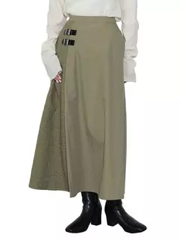 Комбинация различных запахов клеш OLIVE ONE SIZE [Beams Heart] Юбка, Материалы, Стиль, Юбка, Женская оливковый