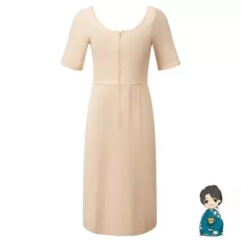 Комбинация с японским бюстгальтером и топом Японское кимоно Комбинация с коррекцией груди Кимоно Pan Hem Интегрированная кожа Японская легкость в надевании и снятии Молния бежевый