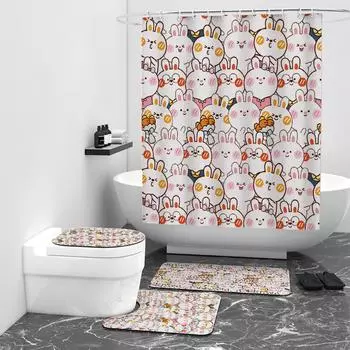 Комбинация животных с цифровым принтом занавеска для душа ванная комната душевой комплект W90cm*L180cm
