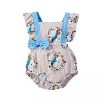 Комбинезон Baby Cute Bunny с бантиком, белый, 100 см 90