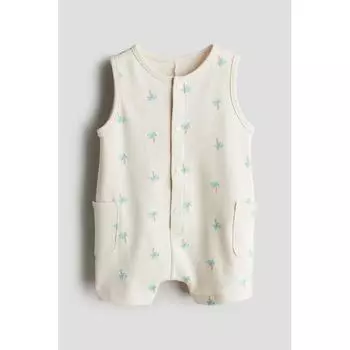 Комбинезон без рукавов HM светло-бежевого цвета пальмы