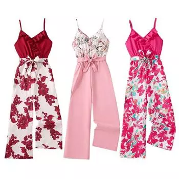 Комбинезон для девочек Детский комбинезон на бретельках с принтом 160