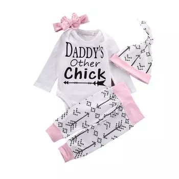 Комбинезон для маленьких девочек, штаны, шляпа, повязка на голову, комплект, повседневный костюм, комплект одежды для девочек 2XL