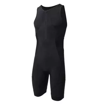 Комбинезон для триатлона, велосипедный бег, плавательная одежда, уличный костюм L чёрный
