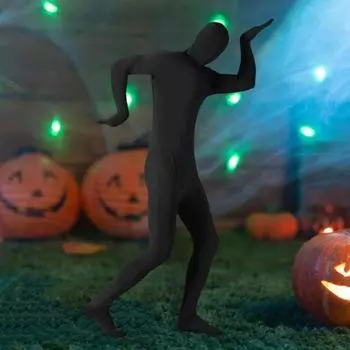 Комбинезон для выступления на сцене с застежкой-молнией, полный наряд, костюм для косплея на Хэллоуин и карнавал 140cm чёрный