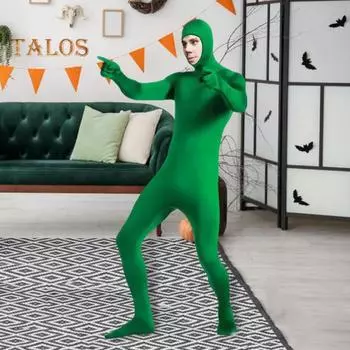 Комбинезон для выступления на сцене с застежкой-молнией, полный наряд, карнавал, Хэллоуин, косплей, обтягивающий комбинезон, ролевая фотостудия 160cm чёрный