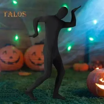 Комбинезон для выступления на сцене с застежкой-молнией, полный наряд, карнавал, Хэллоуин, косплей, обтягивающий комбинезон, ролевая фотостудия 140cm зелёный