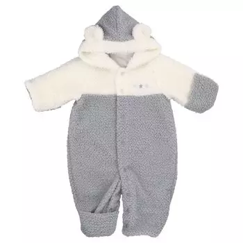Комбинезон двухцветный серый Сделано в Японии [Baby Castle] 50-70 серый