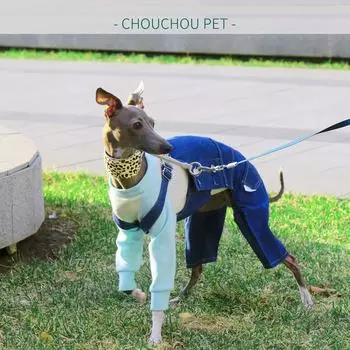 Комбинезон Greyhound Whippet Denim Регулируемый размер Одежда для собак Small Medium Bellington S синий