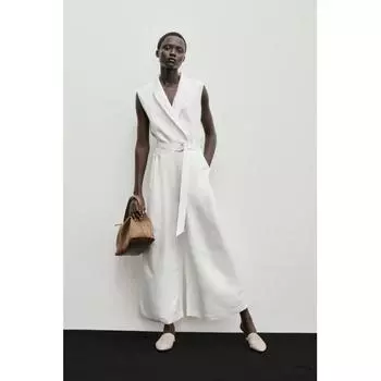 Комбинезон HM из смесового льна белый