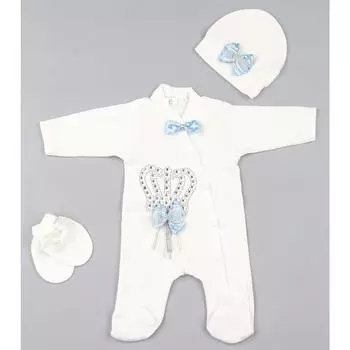 Комбинезон из 3 предметов Blue King Crowned Baby Boy