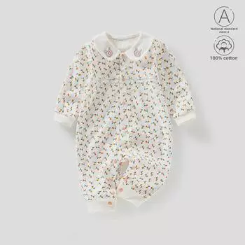 Комбинезон из чистого хлопка для девочек на весну и осень - A-Class Crawling Outfit 73 cm
