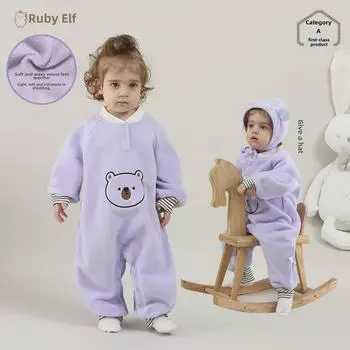 Комбинезон из флиса Baby Bear Polar для новорожденных - комбинезон для активного отдыха на весну/осень 73 cm кремовый/белый