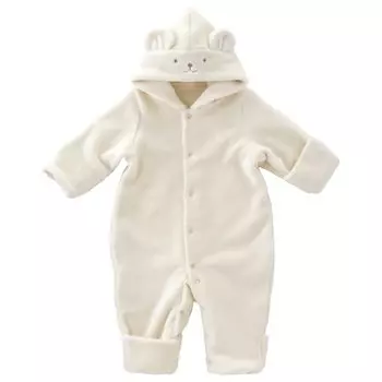 Комбинезон из органического хлопка Berna Kuma Сделано в Японии [Baby Castle] 50-80 слоновая кость