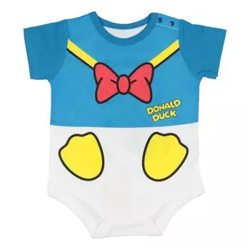 Комбинезон с коротким рукавом Комбинезон Микки Минни Дональд Дейзи Пух Базз Вуди 101 Ариэль Немо Малыши Мальчики Девочки 215102640 Дональд 70 [Disney] 24