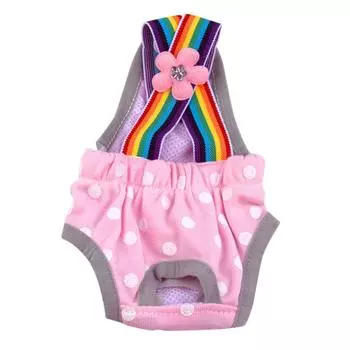 Комбинезон Стиль Регулируемое Нижнее Белье Для Домашних Животных Собака Физиологические Трусики Женские Физиологические Брюки Для Домашних животных S розовый