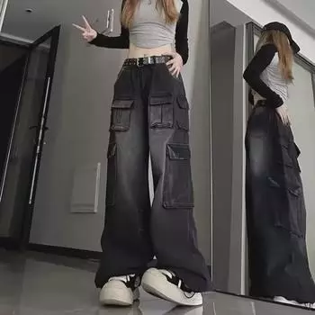 Комбинезоны High-Street American Retro – унисекс, широкие модные джинсы весна/осень L